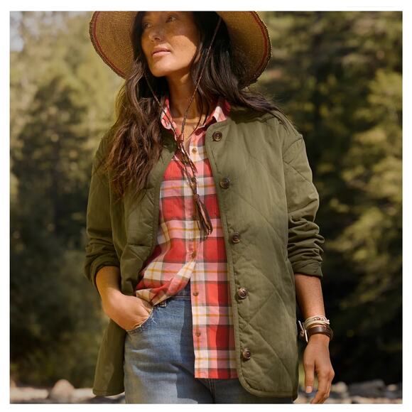 Orvis Jackets & Blazers - Orvis 1856 Quilted Liner Jacket Lightweight Chore Barn Olive Womens Medium